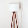 Soungou Lampadaire Chrome, Bois foncé, 1 lumière