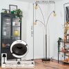Codecreo Lampadaire Nickel mat, Noir, 3 lumières