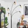 Codecreo Lampadaire Chrome, Noir, 5 lumières