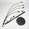 Codecreo Lampadaire Chrome, Noir, 5 lumières