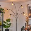 Codecreo Lampadaire Chrome, Noir, 5 lumières