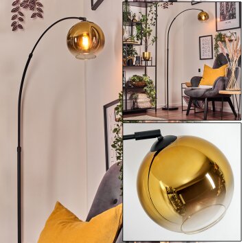 Koyoto Lampadaire Noir, 1 lumière
