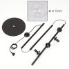 Koyoto Lampadaire 31 cm Clair, 4 lumières