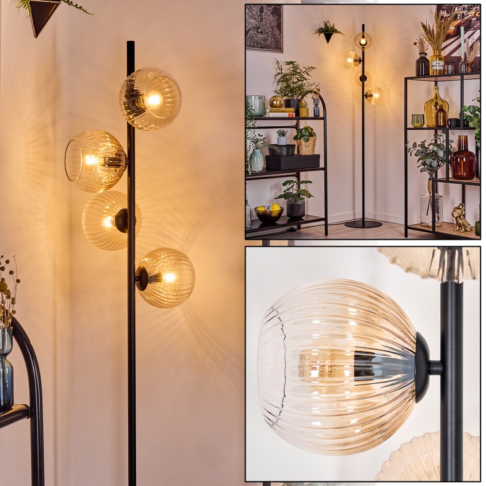 Koyoto Lampadaire Ambre, Clair, 4 lumières main product photo