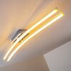 Plafonnier Georgina LED Chrome, 2 lumières
