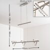 Suspension Windsor LED Chrome, Nickel mat, 9 lumières