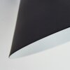 Applique murale Upiano Chrome, Noir, 1 lumière