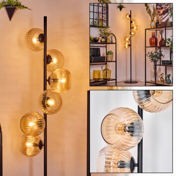 Koyoto Lampadaire Ambre, 6 lumières