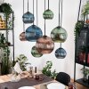 Koyoto Suspension, Boule lumineuse, Suspension Écru, Noir, 8 lumières