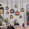 Koyoto Suspension, Boule lumineuse, Suspension Écru, Noir, 8 lumières