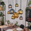 Koyoto Suspension, Boule lumineuse, Suspension Écru, Noir, 8 lumières
