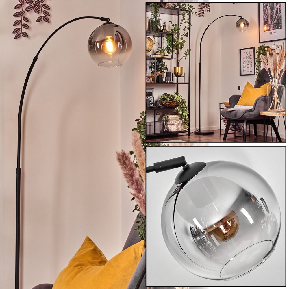 Koyoto Lampadaire Noir, 1 lumière main product photo