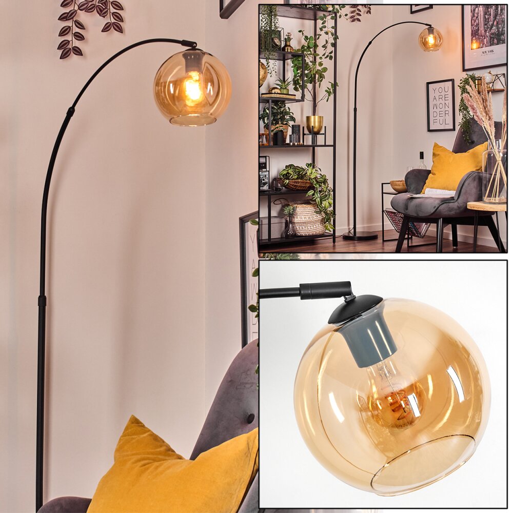 Koyoto Lampadaire Noir, 1 lumière main product photo