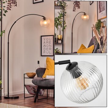 Koyoto Lampadaire, Lampadaires arc Noir, 1 lumière