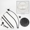 Koyoto Lampadaire Noir, 1 lumière