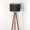 Soungou Lampadaire Chrome, Bois foncé, 1 lumière