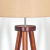 Soungou Lampadaire Chrome, Bois foncé, 1 lumière