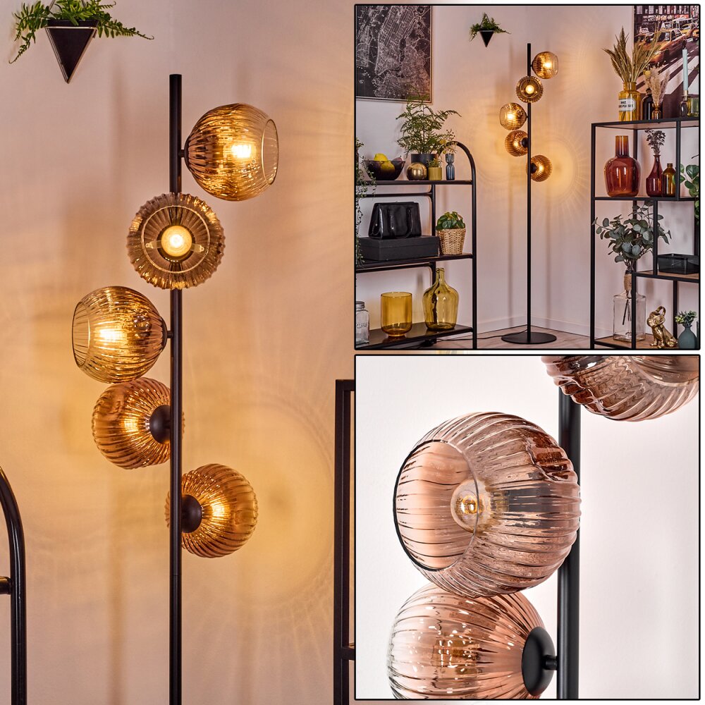 Ripoll Lampadaire Clair, Cuivré, 5 lumières main product photo