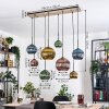 Koyoto Suspension, Boule lumineuse, Suspension Écru, Noir, 8 lumières