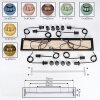 Koyoto Suspension, Boule lumineuse, Suspension Écru, Noir, 8 lumières