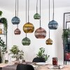 Koyoto Suspension, Boule lumineuse, Suspension Écru, Noir, 8 lumières