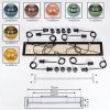 Koyoto Suspension, Boule lumineuse, Suspension Écru, Noir, 8 lumières