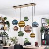 Koyoto Suspension, Boule lumineuse, Suspension Écru, Noir, 8 lumières