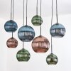 Koyoto Suspension, Boule lumineuse, Suspension Écru, Noir, 8 lumières