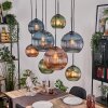 Koyoto Suspension, Boule lumineuse, Suspension Écru, Noir, 8 lumières