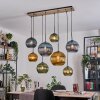 Koyoto Suspension, Boule lumineuse, Suspension Écru, Noir, 8 lumières