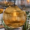 Koyoto Suspension, Boule lumineuse, Suspension Écru, Noir, 8 lumières