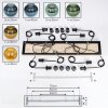 Koyoto Suspension, Boule lumineuse, Suspension Écru, Noir, 8 lumières
