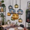 Koyoto Suspension, Boule lumineuse, Suspension Écru, Noir, 8 lumières