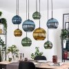 Koyoto Suspension, Boule lumineuse, Suspension Écru, Noir, 8 lumières