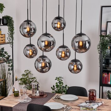 Gastor Suspension, Boule lumineuse, Suspension Fumé, 8 lumières