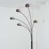 Nikkala Lampadaire Chrome, Noir, 5 lumières