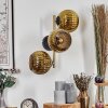 Koyoto Boule lumineuse, Applique murale Or, Noir, 3 lumières