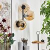 Koyoto Boule lumineuse, Applique murale Ambre, 3 lumières
