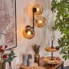 Koyoto Boule lumineuse, Applique murale Ambre, 3 lumières
