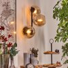 Koyoto Boule lumineuse, Applique murale Ambre, 3 lumières