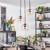 Koyoto Suspension, Boule lumineuse, Suspension grappe 30 cm Ambre, Clair, 3 lumières