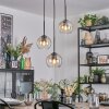 Koyoto Suspension, Boule lumineuse, Suspension grappe 30 cm Ambre, Clair, 3 lumières