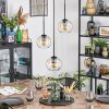 Koyoto Suspension, Boule lumineuse, Suspension grappe 30 cm Ambre, Clair, 3 lumières