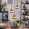 Koyoto Suspension, Boule lumineuse, Suspension grappe Cuivré, 3 lumières