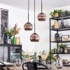 Koyoto Suspension, Boule lumineuse, Suspension grappe Cuivré, 3 lumières