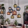 Koyoto Suspension, Boule lumineuse, Suspension Écru, Noir, 8 lumières