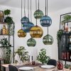 Koyoto Suspension, Boule lumineuse, Suspension Écru, Noir, 8 lumières