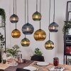Koyoto Suspension, Boule lumineuse, Suspension Écru, Noir, 8 lumières