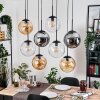 Gastor Suspension, Boule lumineuse, Suspension Ambre, Clair, Fumé, 8 lumières