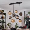 Gastor Suspension, Boule lumineuse, Suspension Ambre, Fumé, 8 lumières